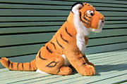 реалистичная мягкая игрушка тигр сидячий